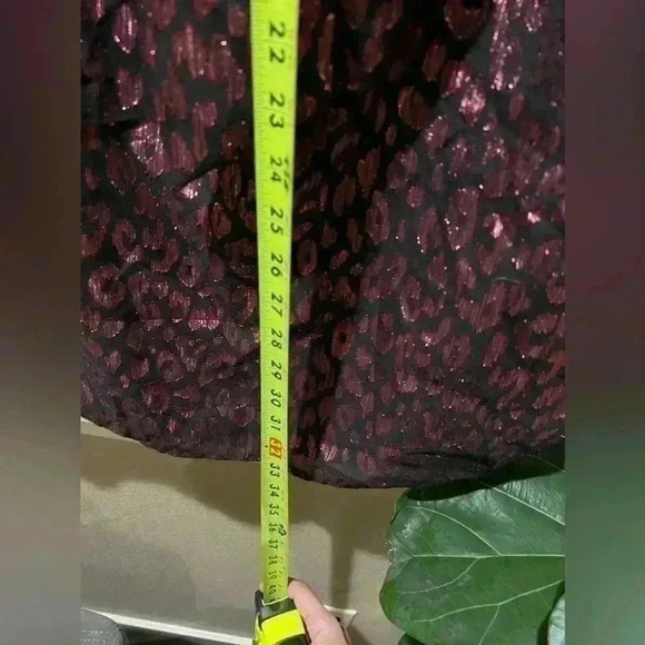 Greylin Sparkly animal print long sleeve a line dress size 2 - Picture 4 of 7